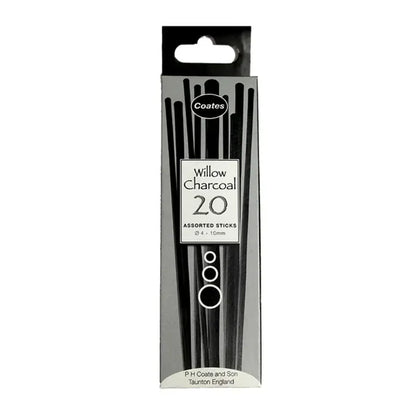 COATES ARTIST WILLOW CHARCOAL  (4-10mm) - 20 ASSORTED