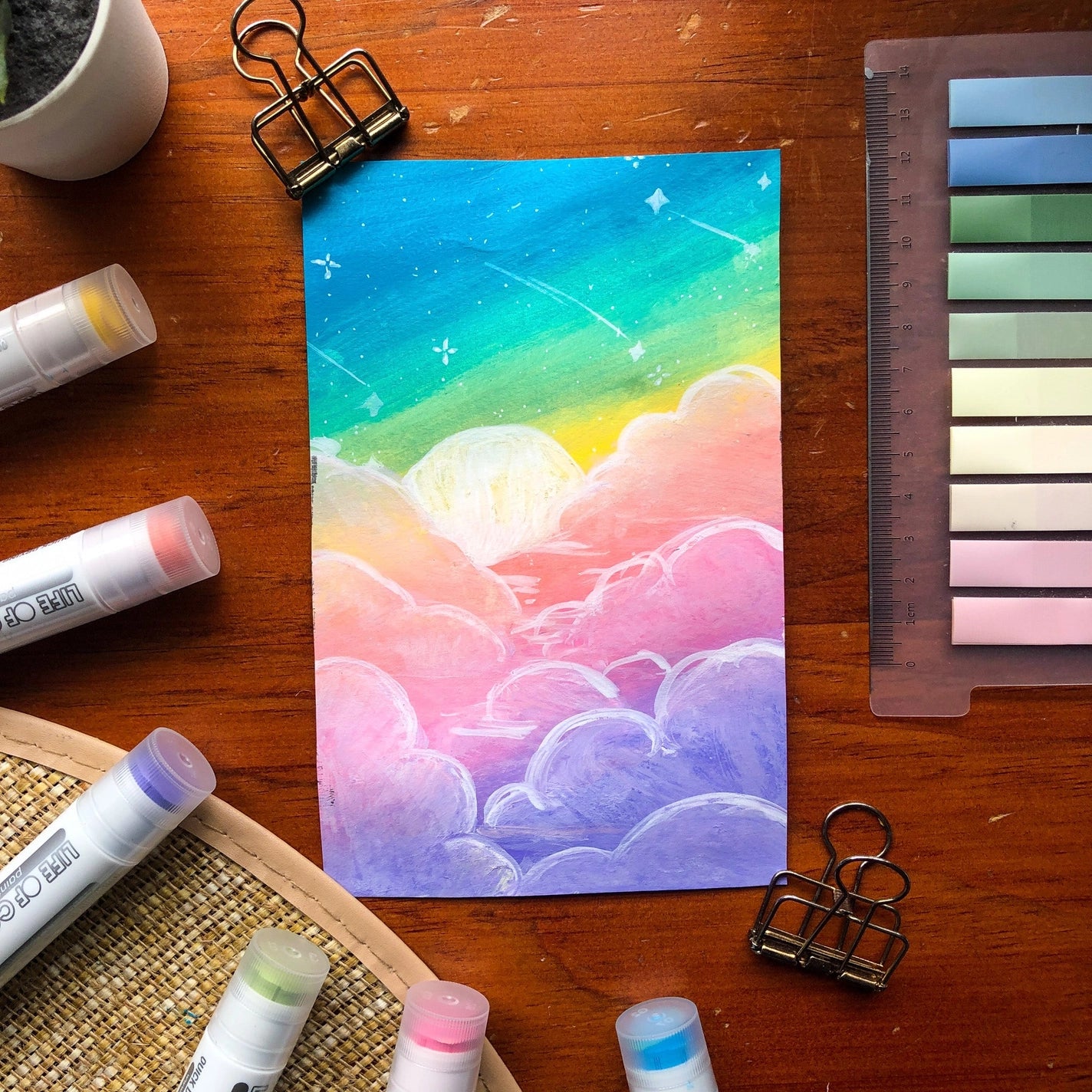 Gouache Paint Stix - Set of 12 Pastel Colours