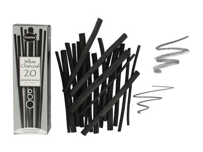 COATES ARTIST WILLOW CHARCOAL  (4-10mm) - 20 ASSORTED