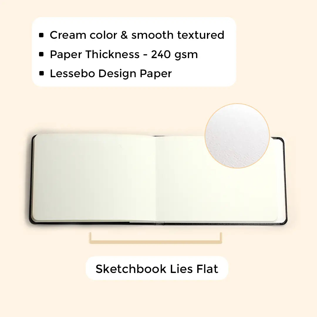 A6 Ivory Sketchbook - 240 Gsm For Coloring & Sketching