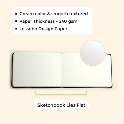 A6 Ivory Sketchbook - 240 Gsm For Coloring & Sketching