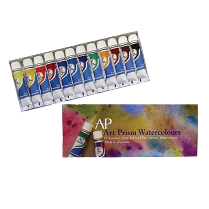AS 10ML ART PRISM WATERCOLOUR SET of 12 TUBES