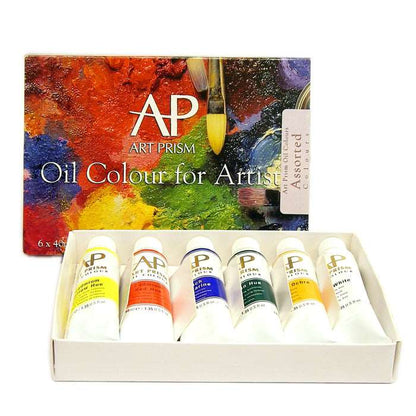ART SPECTRUM® SET OF 6 STUDIO OIL COLOUR - ART PRISM 40ML ASSORTED