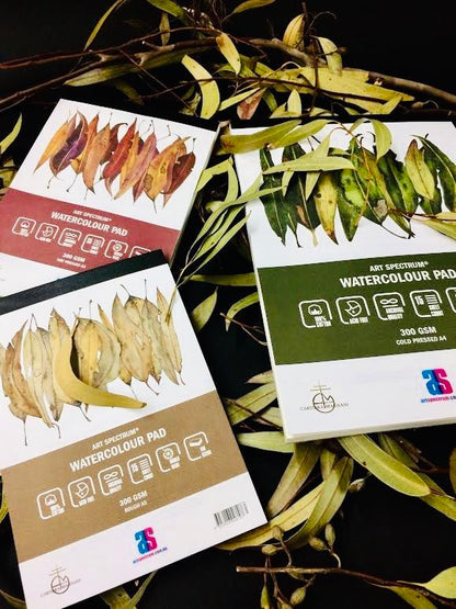 AS 100% COTTON WATERCOLOUR PAD 300GSM COLD PRESSED 15 SHEETS