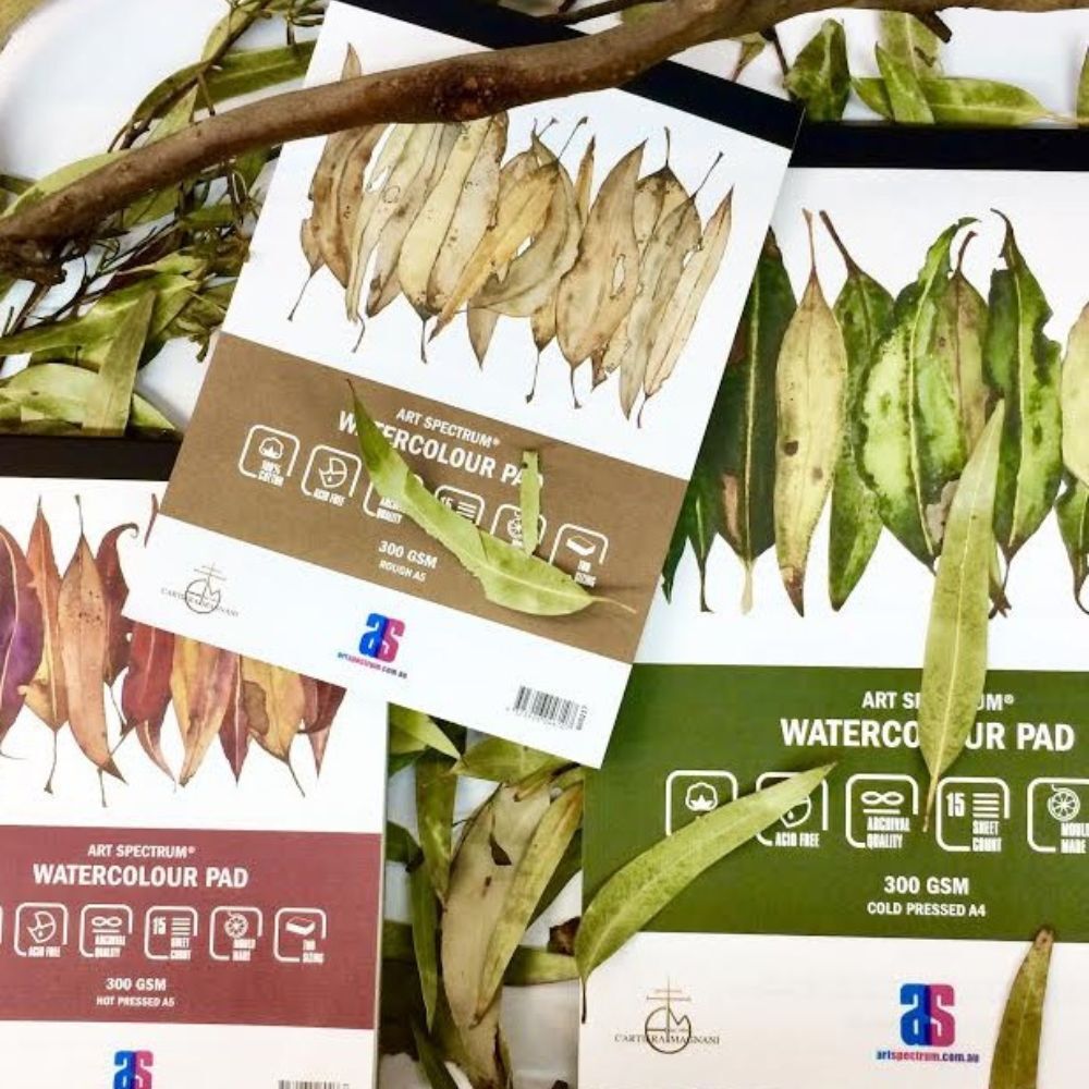 AS 100% COTTON WATERCOLOUR PAD 300GSM COLD PRESSED 15 SHEETS