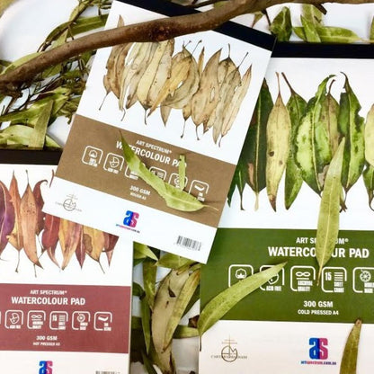 AS 100% COTTON WATERCOLOUR PAD 300GSM COLD PRESSED 15 SHEETS