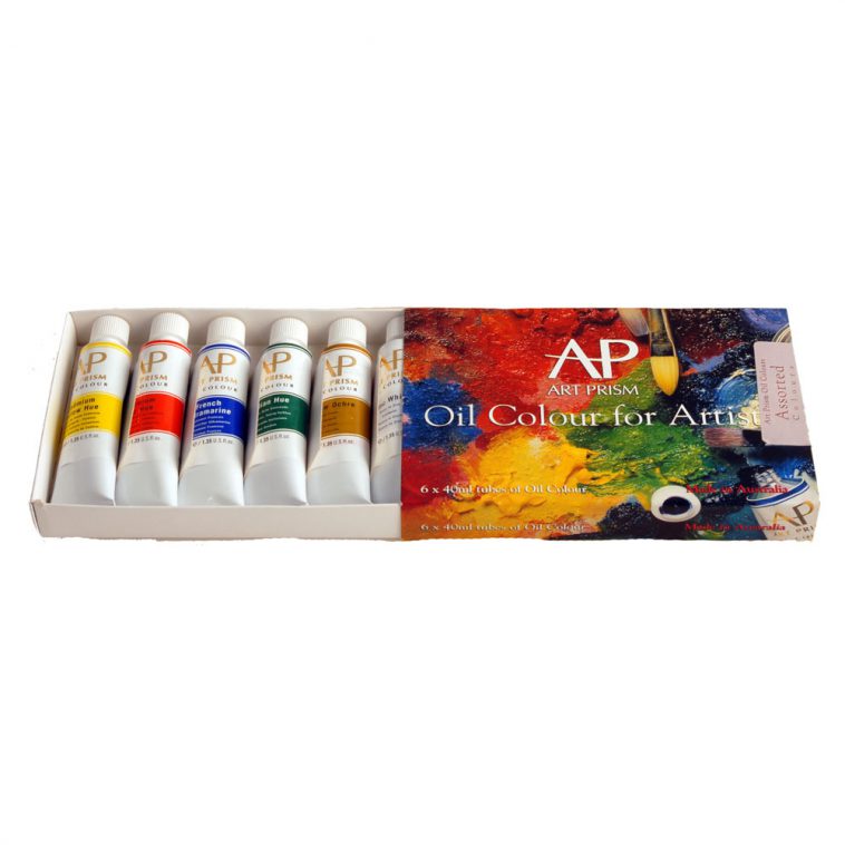 ART SPECTRUM® SET OF 6 STUDIO OIL COLOUR - ART PRISM 40ML ASSORTED