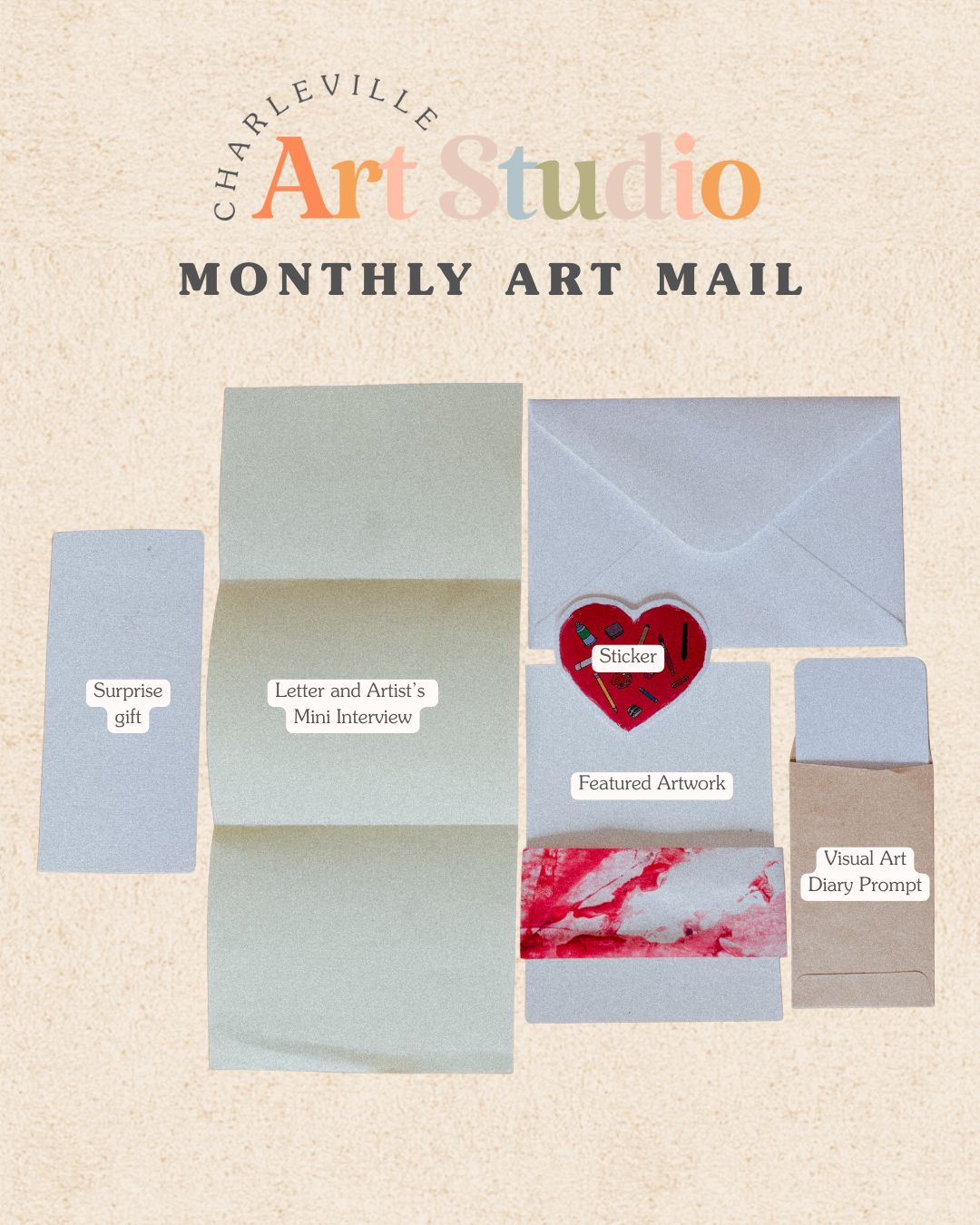 Studio Art Mail Club – Monthly Creative Mail