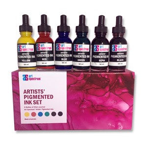 ART SPECTRUM® PIGMENTED INK SET OF 6 - ASSORTED COLOURS