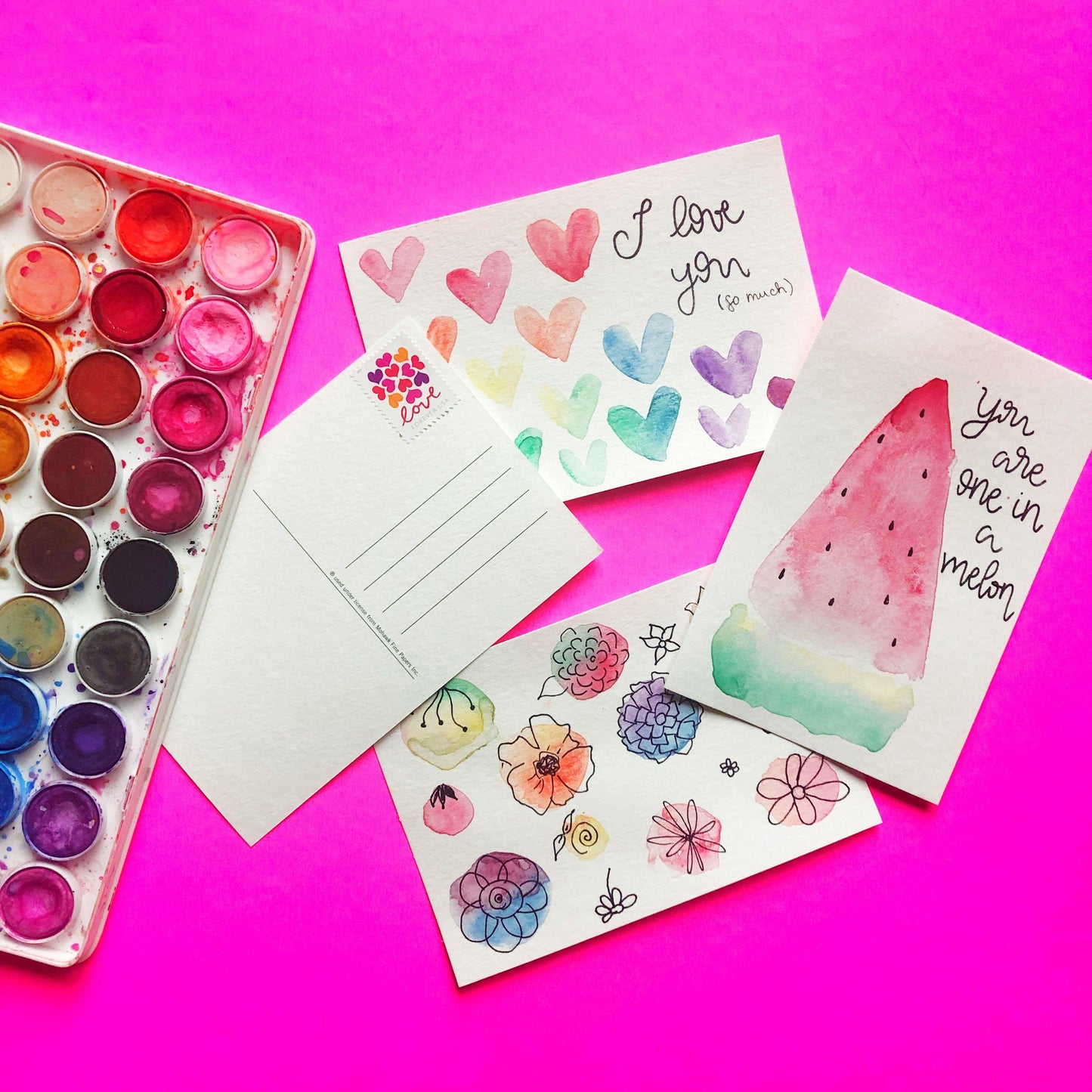 Watercolour postcards